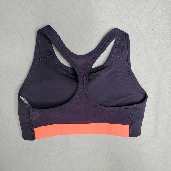 Nike Purple Swoosh Logo Mesh Medium Support Racerback Sports Bra - Picture 5 of 7